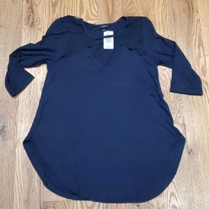 NWT Beautiful Blue Torrid 3/4 Sleeve Top